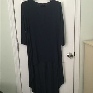Savvy Coco+Carmen Navy Blue Hi-Low Top Sz L/XL NWT